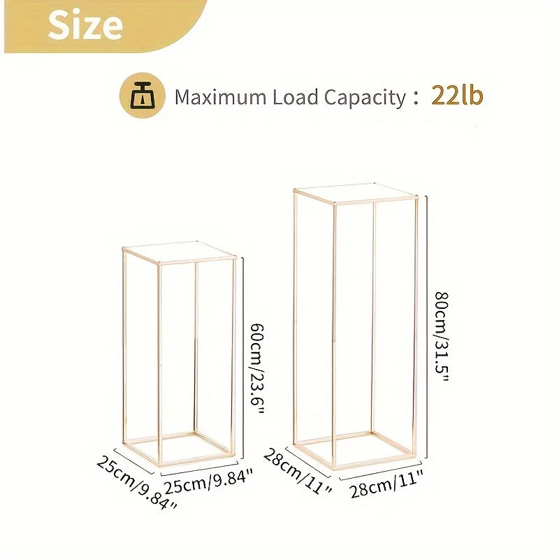2/10 Pieces Gold Metal Vase