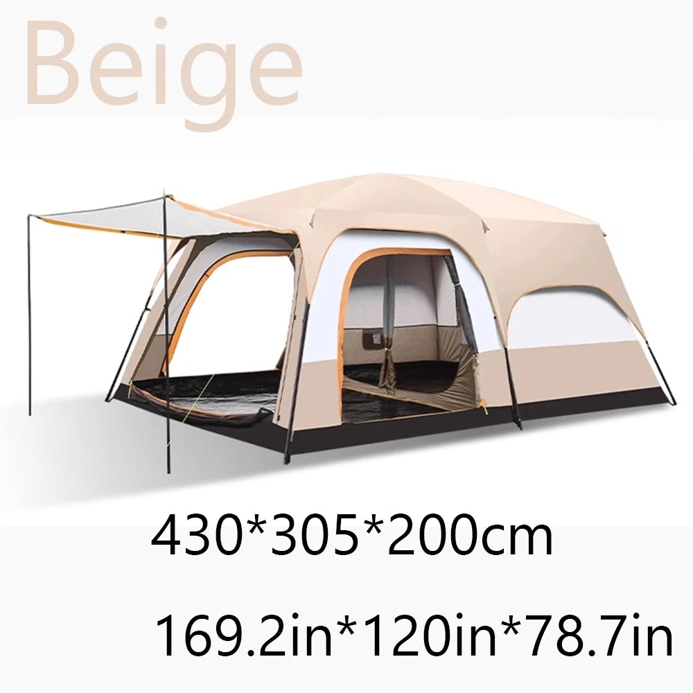 Camping Family Tent 3-12 Person With 2 Rooms