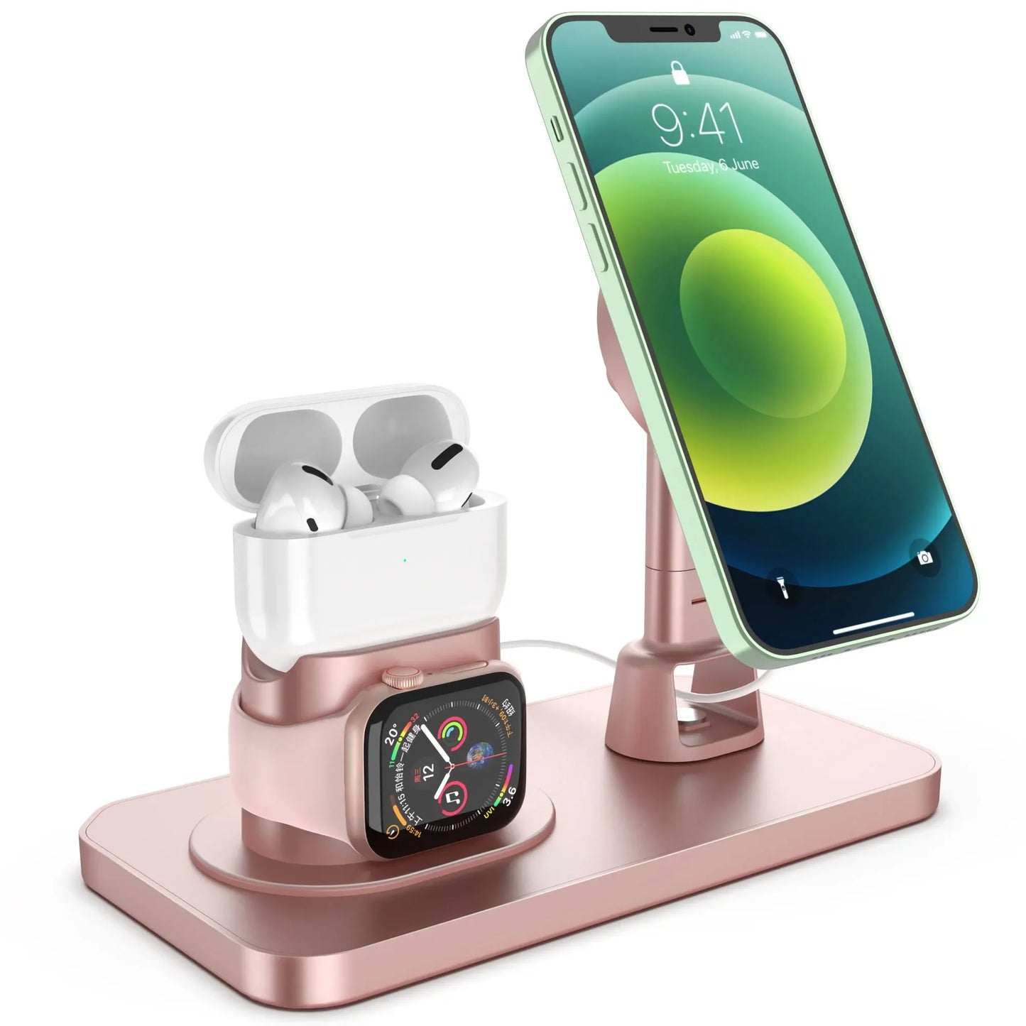 3 in 1 For Fast Charging Station Iphone 12 Mini Pro Max 7 8 Plus For Watch Airpods Apple headphones Chargers Stand Dock