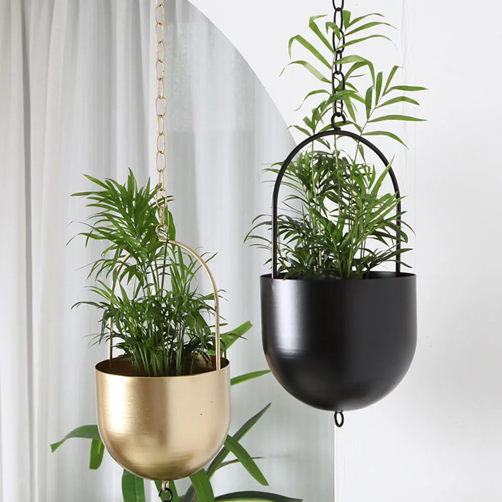 Plant Pot Container Modern Hanging Flower Pots Minimalist Hanging Plant Baskets Creative for Indoor Outdoor Garden Balcony