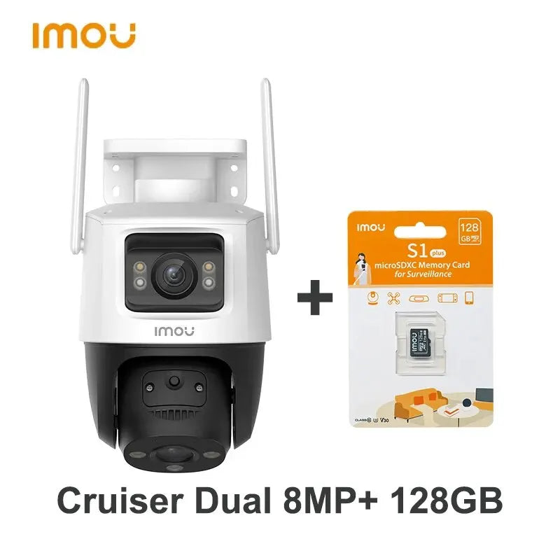 IMOU Cruiser Dual 8MP Dual Lens Outdoor  Camera Home Security IP Camera AI Human & Vehicle Detection Surveillance Camera