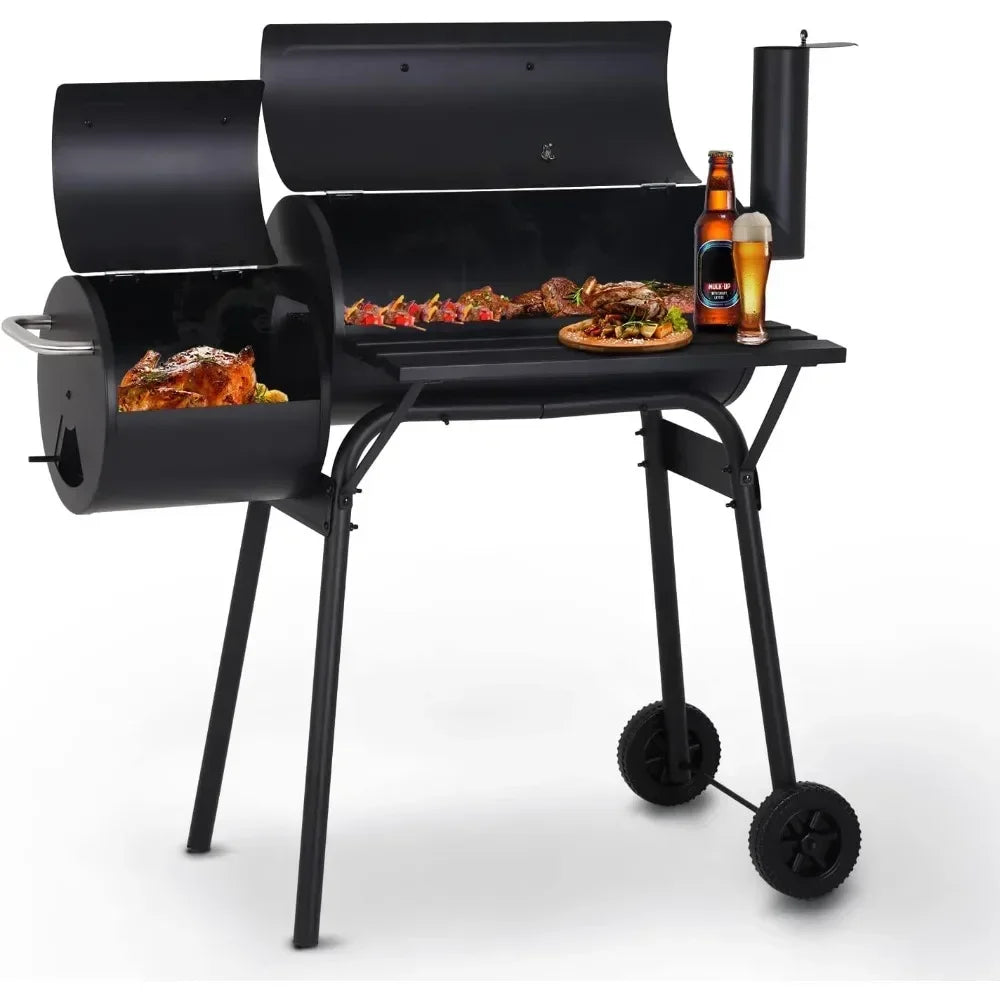 BBQ Grill Offset Smoker with Wheels