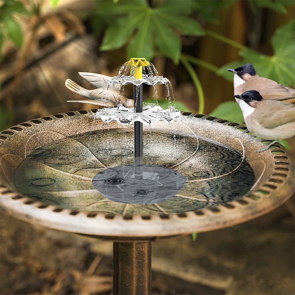 Fountain Pump DIY Solar Bird Bath Fountain Outdoor Bird Feeder Multifunction for Courtyard Patio Balcony