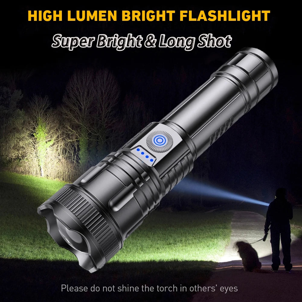 2pcs Strong Light Flashlight