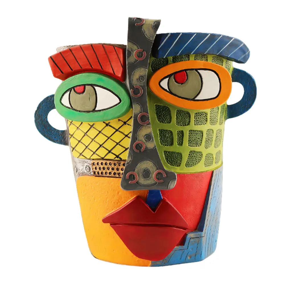 Resin Abstract Beauty Face Flower Pot  l Face Abstract Planter for Outdoor Garden Deco