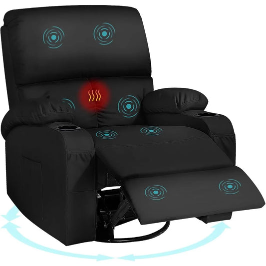Smart Relaxation Throne – Auto Massage Programs + Whisper-Quiet Swivel Base