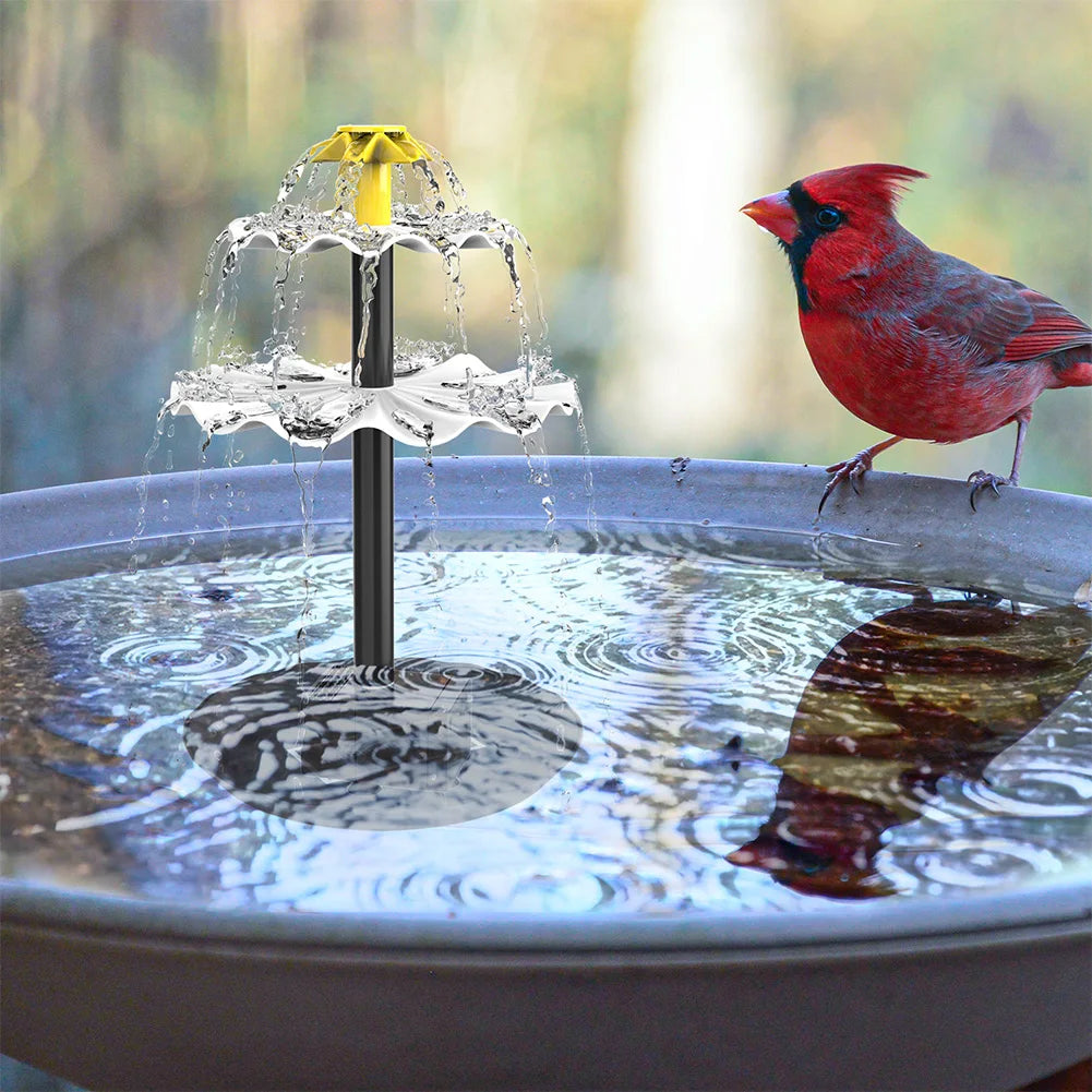 Fountain Pump DIY Solar Bird Bath Fountain Outdoor Bird Feeder Multifunction for Courtyard Patio Balcony