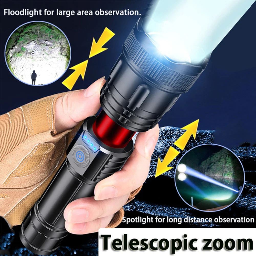 2pcs Strong Light Flashlight