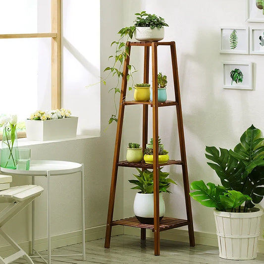 2PCS Classic Tall Plant Stand Art Flower Pot Holder Rack Planter Outdoor Indoor Patio