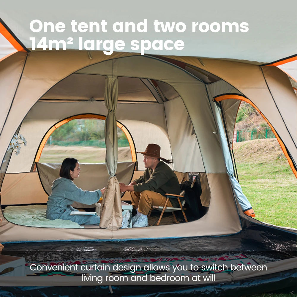 Camping Family Tent 3-12 Person With 2 Rooms