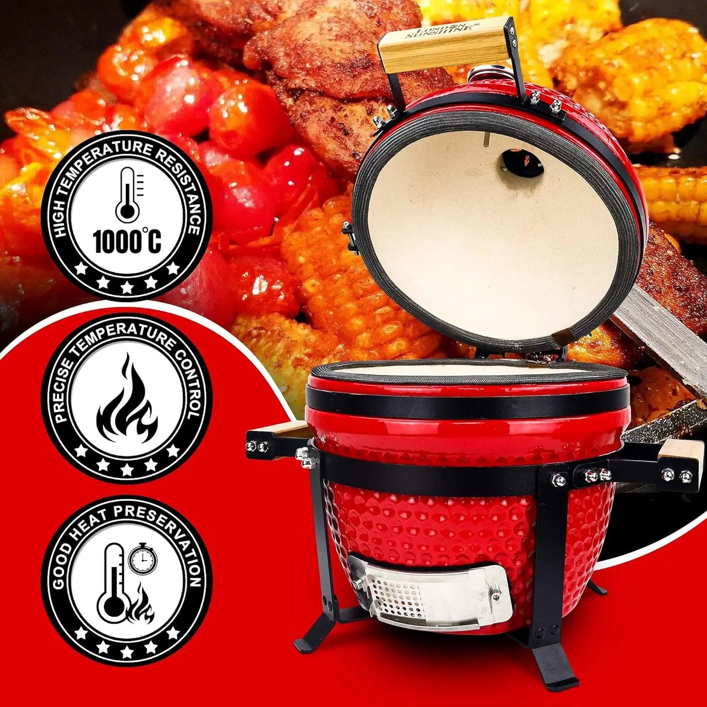 Kamado Grill 13-inch