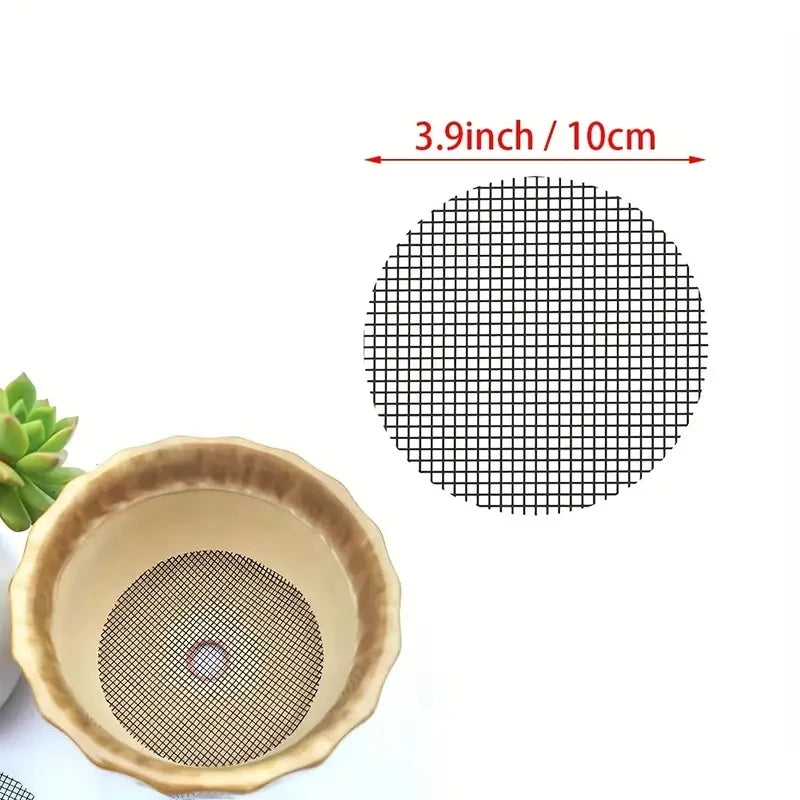 50 Piece Drainage Hole Screen to prevent soil loss,  Gardening Supplies