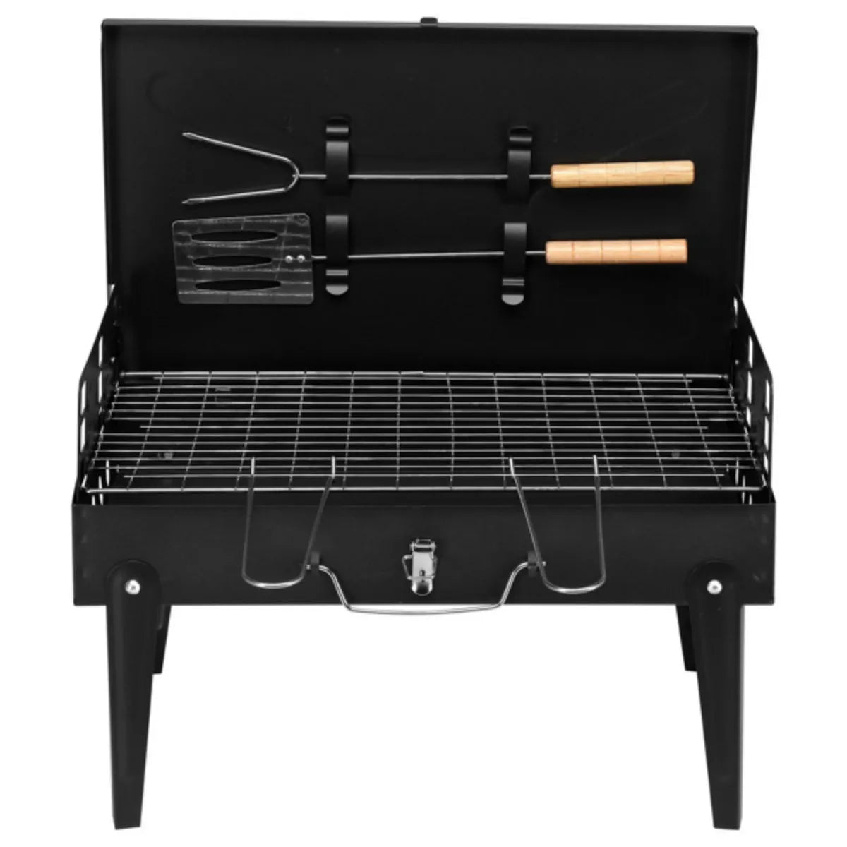 Folding Portable Barbecue Charcoal Grill Stainless Steel