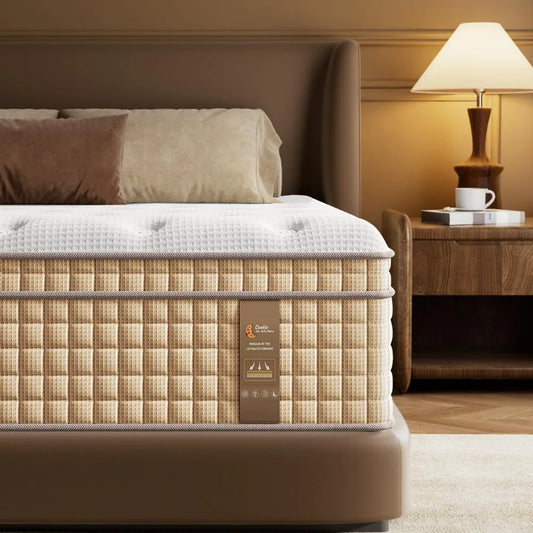 14 Inch Hybrid Mattress – Gel Memory Foam & Pocket Spring for Back Pain Relief, Fiberglass-Free, US Certified