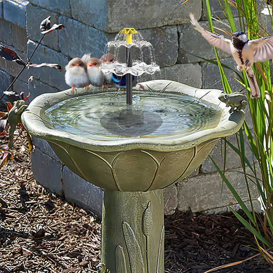 Fountain Pump DIY Solar Bird Bath Fountain Outdoor Bird Feeder Multifunction for Courtyard Patio Balcony