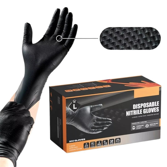 Industrial Black Nitrile Gloves 8mil