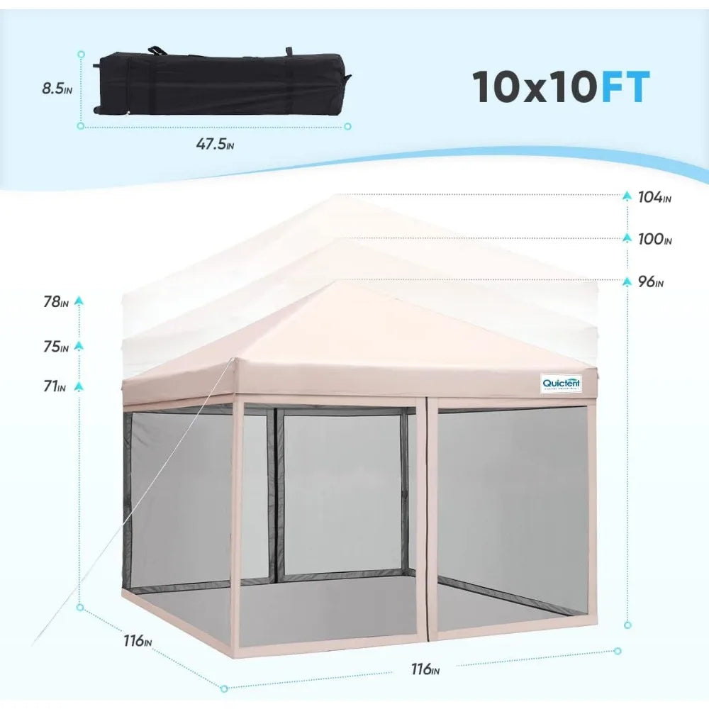 Tent with Mosquito Netting, Portable Easy up Outdoor Screen House Shelter