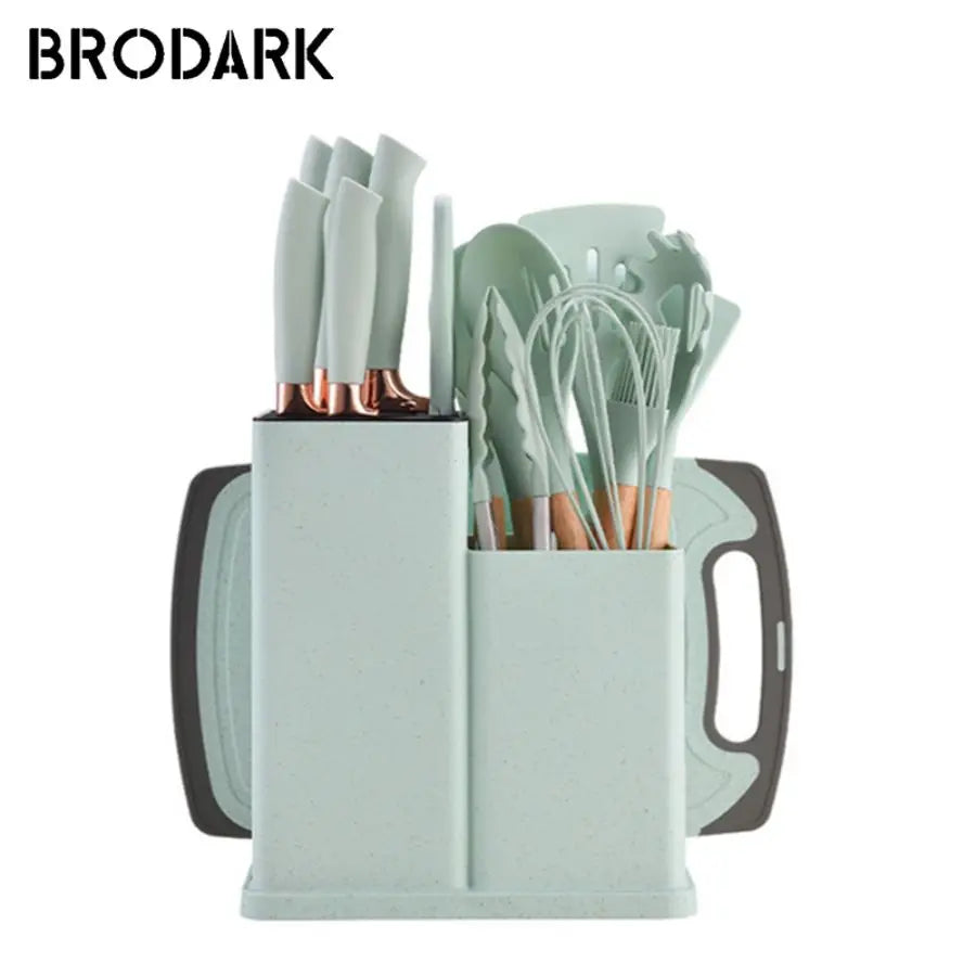 19pcs  Grade Silicone Brodark Kitchenware Set