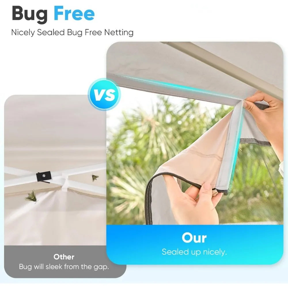 Tent with Mosquito Netting, Portable Easy up Outdoor Screen House Shelter