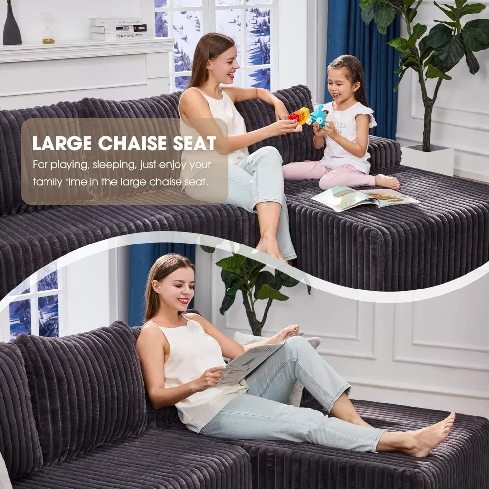 Modular  3 Seat Modular Sofa Memory Foam Sectional Couches for Living Room,