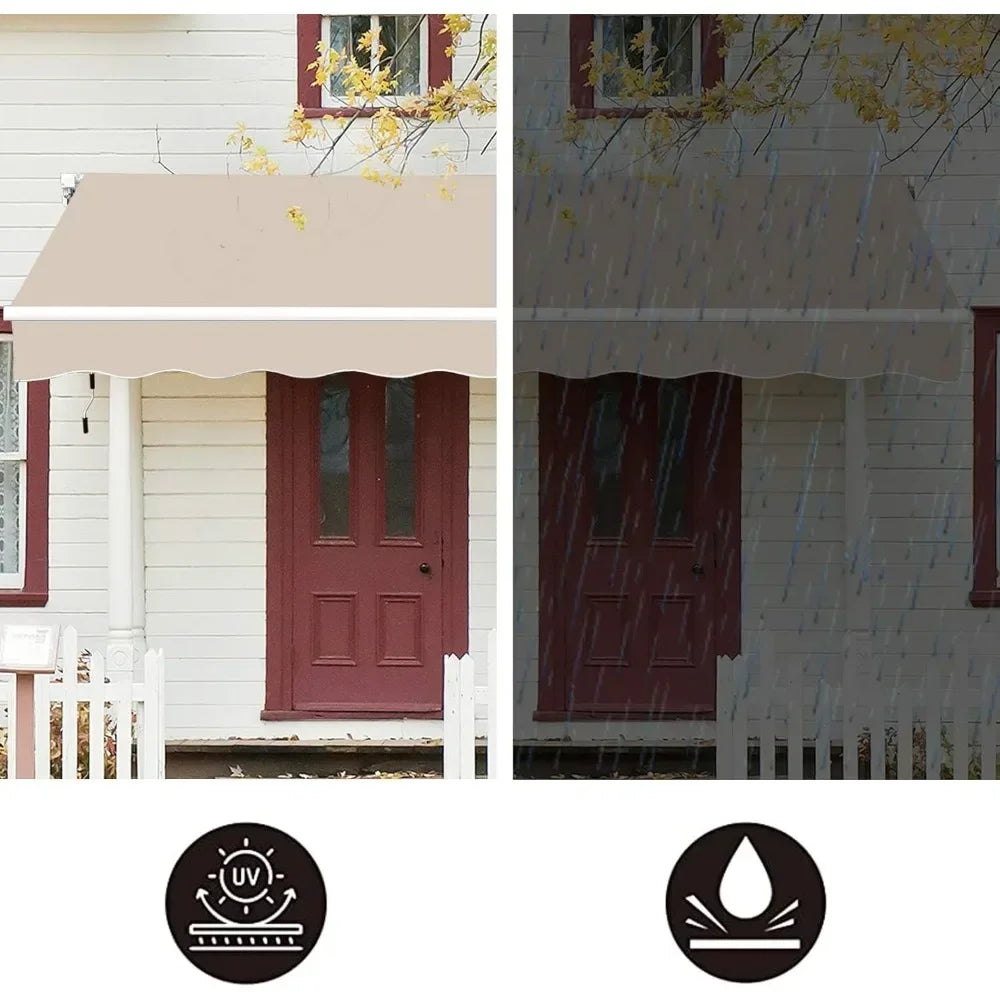 13.1'x8.2' Patio Awning,  Waterproof Polyester