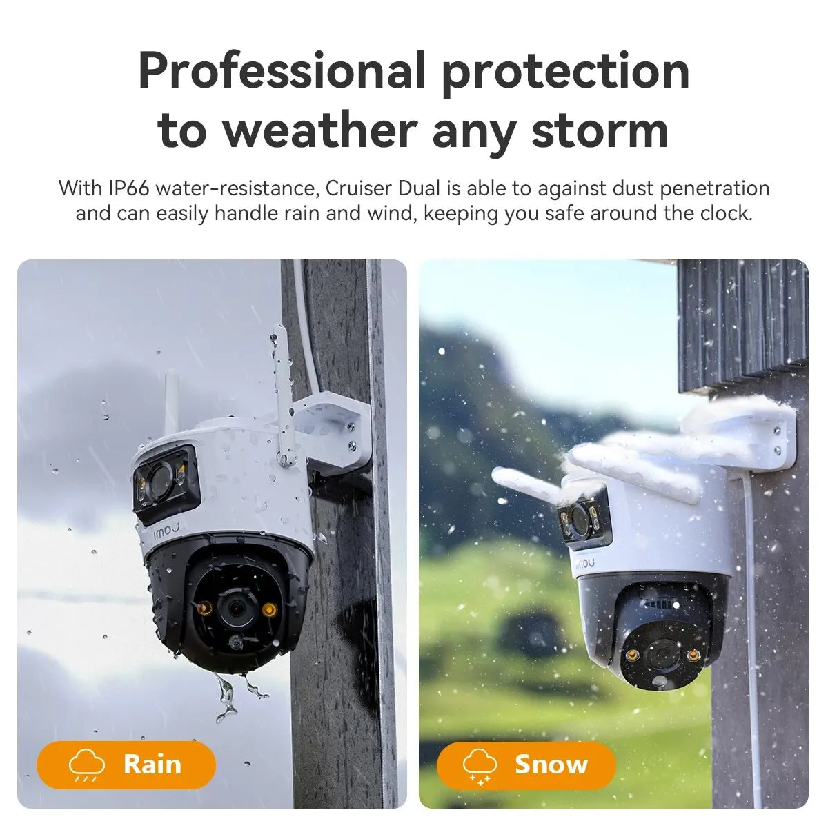 IMOU Cruiser Dual 8MP Dual Lens Outdoor  Camera Home Security IP Camera AI Human & Vehicle Detection Surveillance Camera
